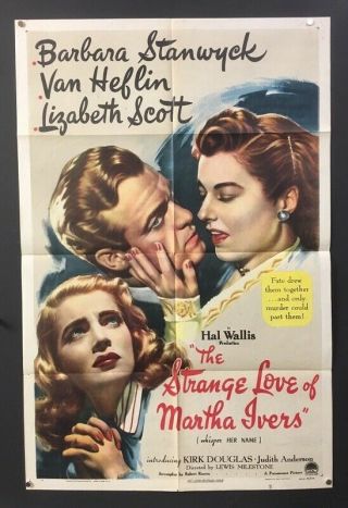 The Strange Loves Of Martha Ivers Movie Poster - Stanwyck Hollywood Posters