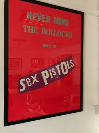 Very Rare Jamie Reid Signed Framed Sex Pistols Red Nmtb 97 Punk Print