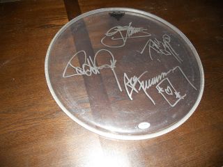 Kiss Band Signed Autographed 16 " Drumhead Drum Head Psa Certified X4 Originals