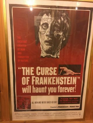 1957 Hammer Film - The Curse Of Frankenstein - One - Sheet Movie Poster