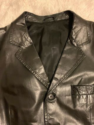 David Sylvian Vintage Black Prada Lambs leather Jacket 6