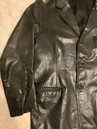 David Sylvian Vintage Black Prada Lambs leather Jacket 8