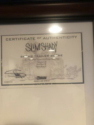 Trailer Art Print Eminem Autographed Signed Skam2 SSLP20 Pill Slim Shady 2