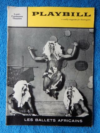 Les Ballets Africains - Lunt - Fontanne Theatre Playbill - March 9th,  1959
