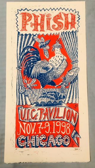 Phish - Jim Pollock - 1998 - Uic Rooster - Artist Proof Print/poster