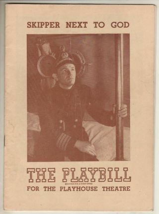 John Garfield " Skipper Next To God " Playbill 1948 Broadway