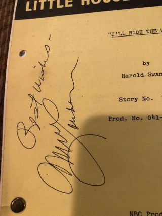 Michael Landon Signed Little House On The Praire Script.  Final Draft 1976 2