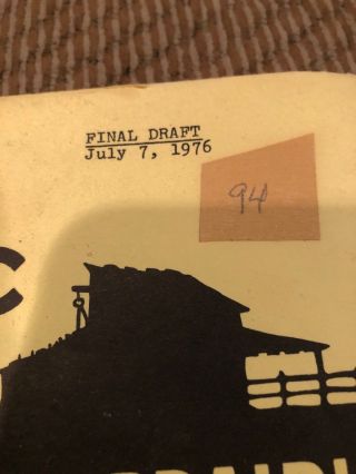 Michael Landon Signed Little House On The Praire Script.  Final Draft 1976 3