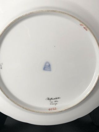 Antique Royal Vienna Porcelain Plate “Reflection” Signed Wagner 19c 7