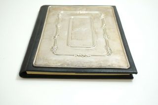 VINTAGE JOHN WAYNE INTIALS STERLING SILVER AND LEATHER NOTEPAD FROM 26 BAR RANCH 5