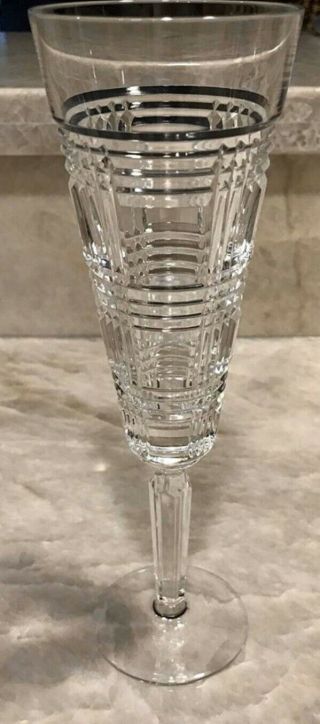 Set Of 7 - Ralph Lauren Glen Plaid Classic Crystal Fluted Champagne Glasses