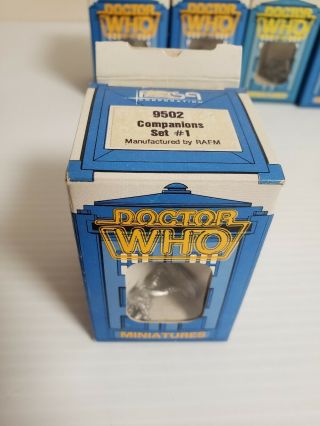(8) FASA 1986 Doctor Who Miniatures 9501 9502 9503 9504 9507 9508 9511 9512 rare 3