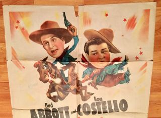 1942 - ABBOTT COSTELLO - RIDE ' EM COWBOY - MOVIE POSTER 27x41 1sheet 3