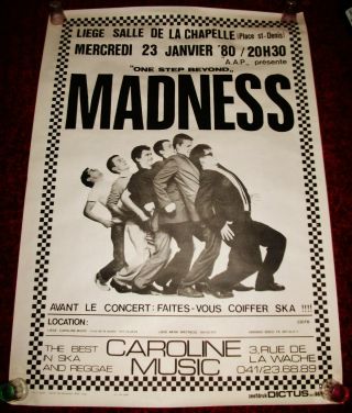 Madness - Mega Rare Vintage Poster - Currently On Display In V&a Museum