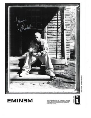 Vintage Eminem Slim Shady Signed Auto 8x10 Photo Marshall Mathers Autograph Rare