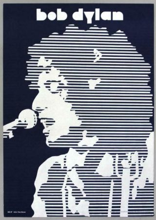 Bob Dylan - Mega Rare Vintage 1969 Poster By Peter Blumer