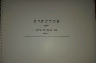 James Bond 007 Spectre film prop A4 size crew day of dead mexico book 2