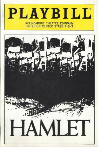 Stephen Lang " Hamlet " Elizabeth Mcgovern 1992 Roundabout Opening Night Playbill