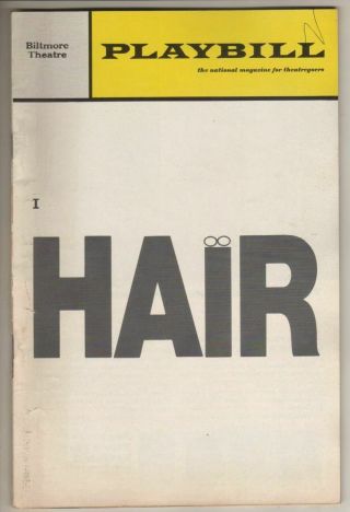 " Hair " First Month 1968 Obc Broadway Playbill Melba Moore,  Diane Keaton