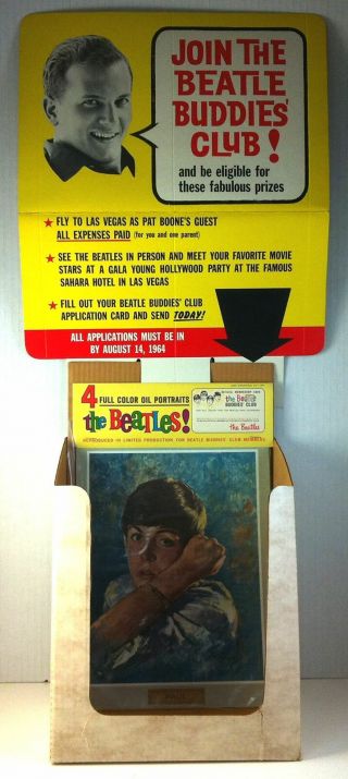Beatles 1964 Beatle Buddies Counter Top Display,  Portait Set