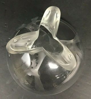 Lalique Caviar Bowl With Fish 10