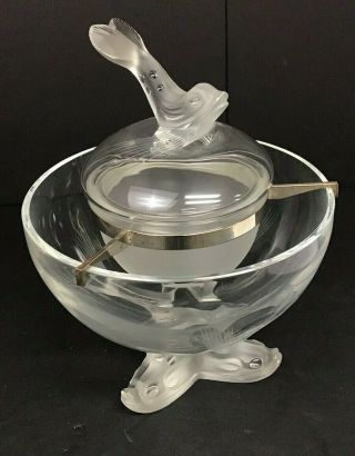 Lalique Caviar Bowl With Fish