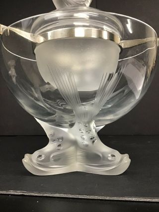 Lalique Caviar Bowl With Fish 7