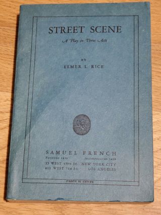 " Street Scene " Playbill 1947,  1929 Novel,  Postcard,  And Also Signed Letter