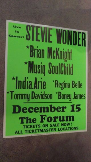Stevie Wonder Mckinght Arie Colby Boxing Style Concert Poster