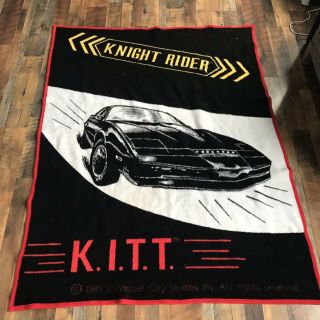 Vintage Knight Rider David Hasselhoff 1989 Kitt Car Soft Blanket Rare Cool 2