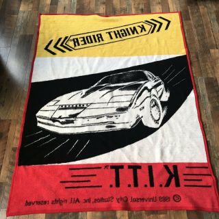 Vintage Knight Rider David Hasselhoff 1989 Kitt Car Soft Blanket Rare Cool 6
