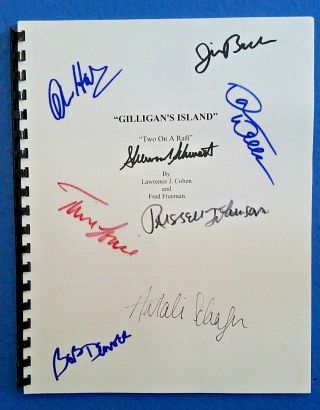 Gilligans Island Movie Script Signed Denver,  Hale Jr,  Backus,  Louise,  Wells,  3