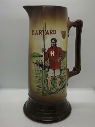 Rare 1905 Homer Laughlin Harvard University Rowing Crew Pitcher Bristow Adams