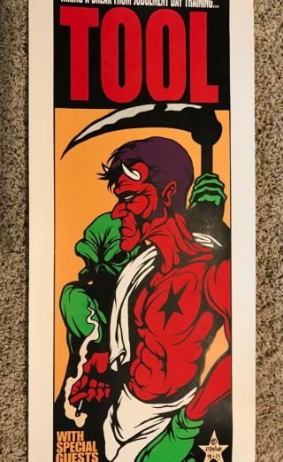 TOOL 1998 Jermaine Rogers signed & numbered Concert Poster RARE 1ST ED Pearl Jam 4