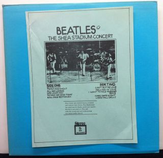 BEATLES Shea Stadium 5D Green Vinyl Non TMOQ LP 2
