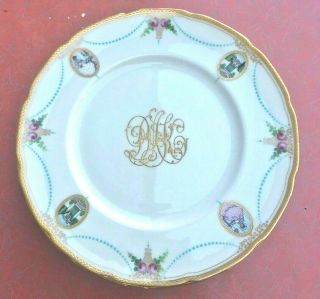 (11) Lenox Dinner Plates Made For Tiffany & Co " Virginian " Pattern Monogrammed