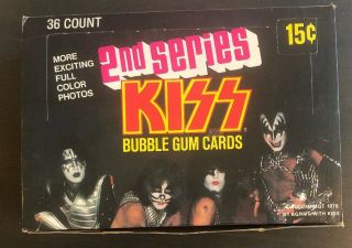Vintage 1978 Donruss Kiss Series 2 2nd Trading Cards Full Box 36 Count Wax Packs