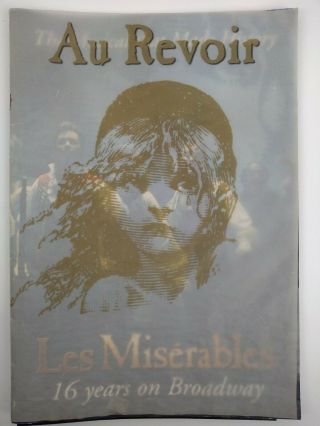 Les Miserables Souvenir Program And Insert Final Broadway Prod.  2003 Rare
