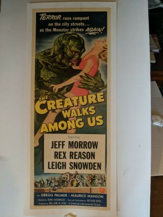 Movie Poster Insert The Creature Walks Among Us 1956