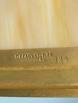 Large TIFFANY STUDIOS York Grapevine Gold Dore Desk or Utility Box 823 11