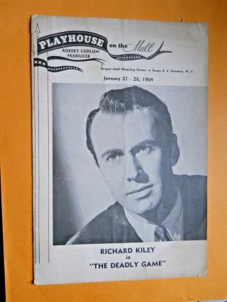 Jan.  21 - 1964 - Playhouse On The Mall Theatre Program - The Deadly Game