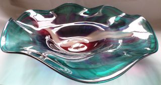 Paladino Hansen Massive Freeform Blown Art Glass Bowl Wall Sculpture Signed 9