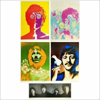 The Beatles 1968 Richard Avedon Psychedelic Posters Set (uk)