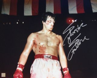 Sylvester Stallone Rocky Autographed 16x20 Photo Blood Asi Proof Last One Ever
