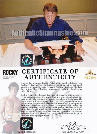Sylvester Stallone ROCKY Autographed 16x20 Photo BLOOD ASI Proof LAST ONE EVER 2