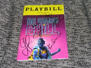 Be More Chill Cast Signed Broadway Playbill Roland Salazar,