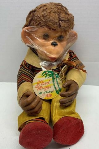 Vintage Rare 1955 Ideal J.  Fred Muggs Doll Stuffed Monkey With Tags & Pin