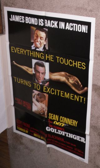 Goldfinger 27x41 One Sheet Movie Poster James Bond/sean Connery