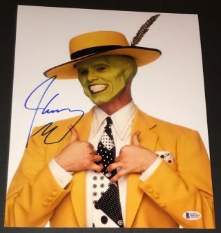 Jim Carrey Signed Autograph The Mask 11x14 Iconic Photo Beckett C