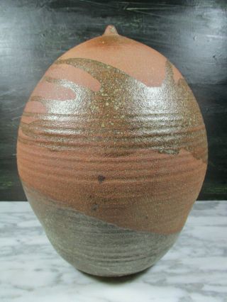 Rare Very Lg Toshiko Takaezu Studio Art Pottery Moon Pot Signed Vtg Hawaii 12,  "